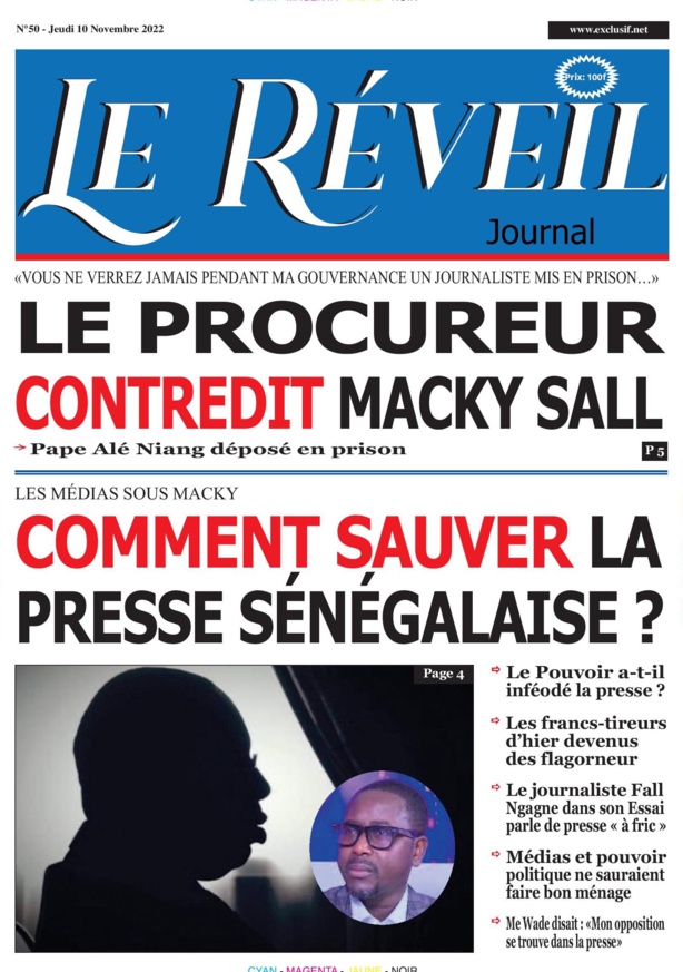 Le Quotidien "Le Réveil" du Jeudi 10 Novembre 2022 Le Quotidien "Le Réveil" du Jeudi 10 Novembre 2022