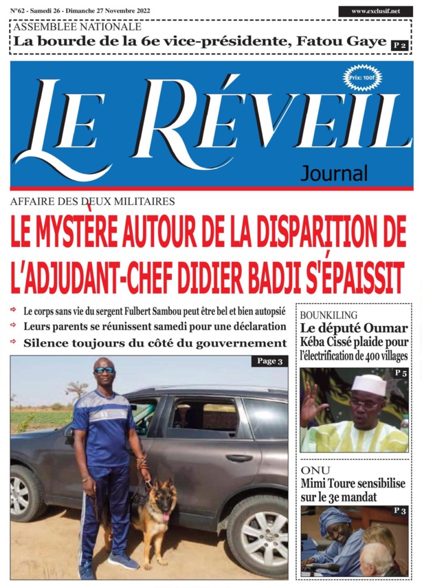 Le Réveil Quotidien du Samedi 26 novembre 2022 Le Réveil Quotidien du Samedi 26 novembre 2022