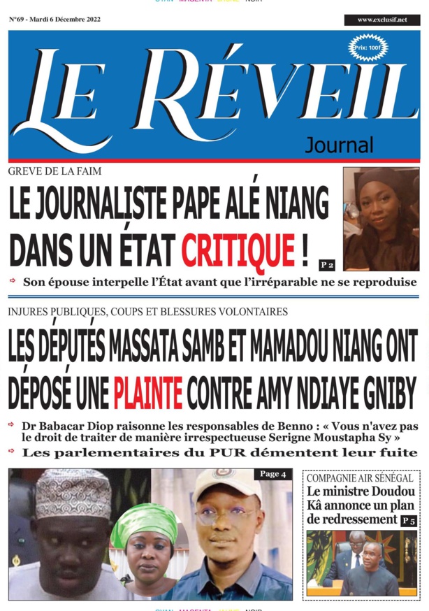 Le Réveil Quotidien du mardi 06 Décembre 2022