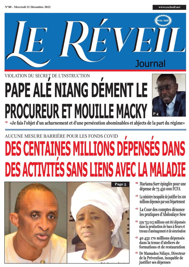 Le Réveil Quotidien du Mercredi 21 Décembre 2022 Le Réveil Quotidien du Mercredi 21 Décembre 2022