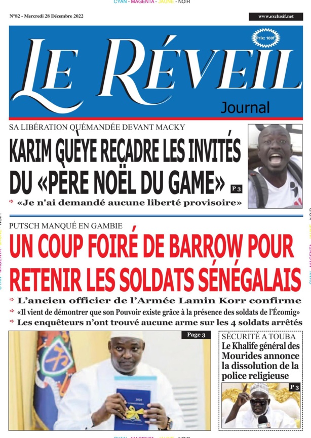 Le Réveil Quotidien du Mercredi 28 Décembre 2022