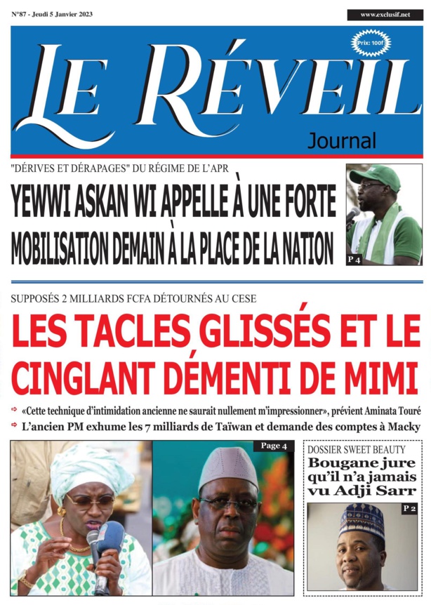 Le Reveil Quotidien du Jeudi 05 Janvier 2023