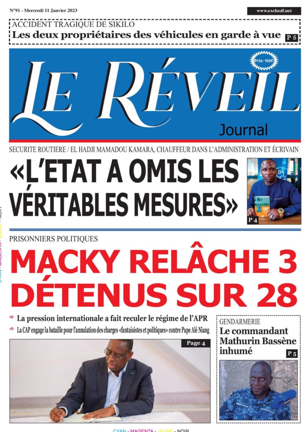 Le Réveil Quotidien du Mercredi 11 Janvier 2023 Le Réveil Quotidien du Mercredi 11 Janvier 2023