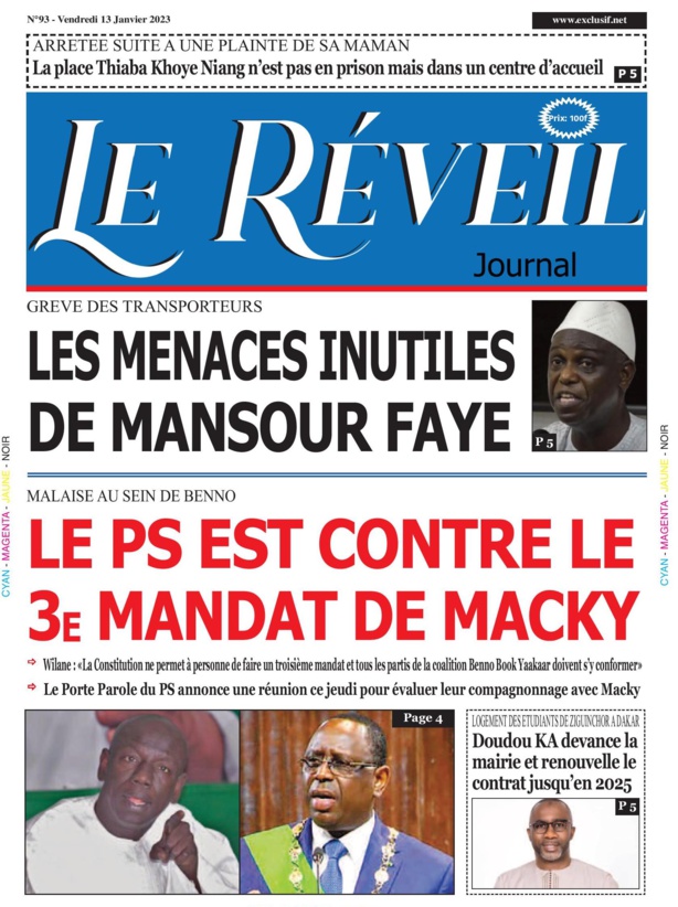 Le Réveil Quotidien du Lundi 16 Janvier 2023