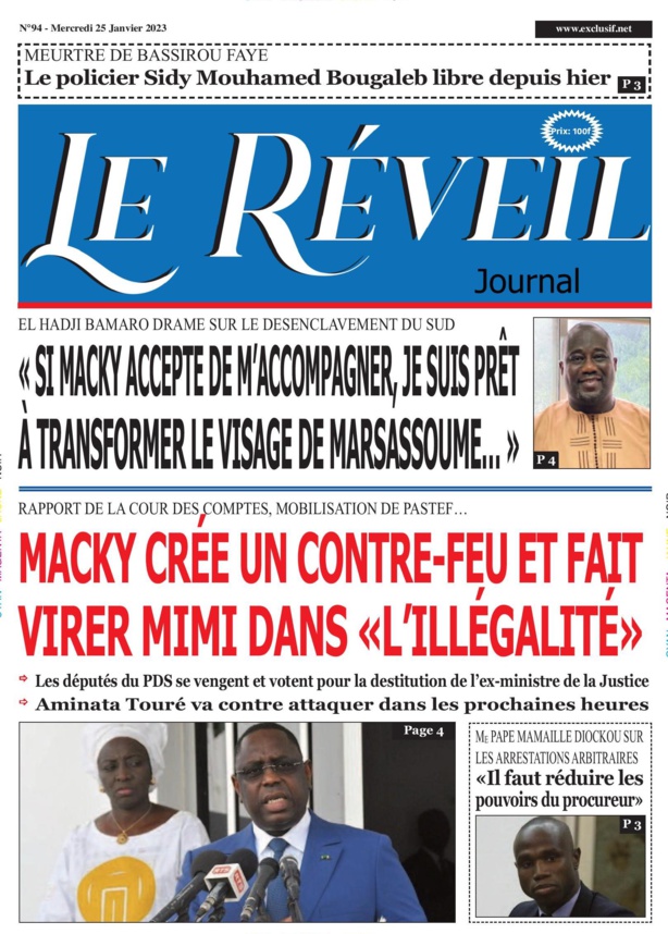 Le Réveil Quotidien du Mercredi 25 Janvier 2023 Le Réveil Quotidien du Mercredi 25 Janvier 2023
