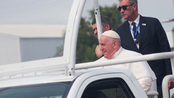 Le pape François a atterri à Juba, après sa visite en RD Congo