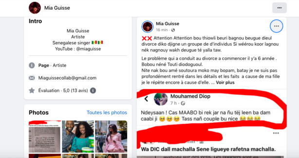 Mia Guissé sur son divorce :  Mia Guissé sur son divorce :