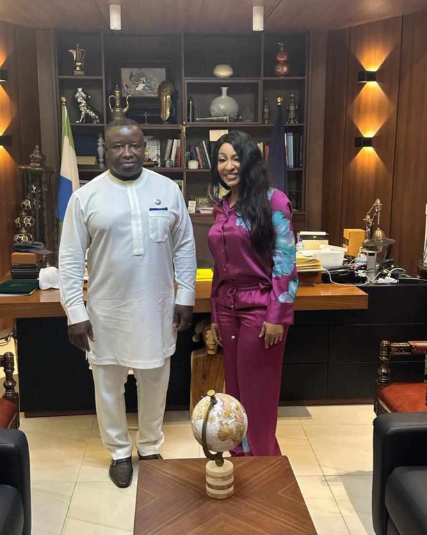 Sierra Leone: Viviane reçue par Julius Maada Bio, Président de la Réoublique Sierra Leone: Viviane reçue par Julius Maada Bio, Président de la Réoublique