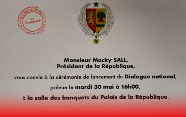 Dialogue national : Les cartons d’invitation envoyés! Dialogue national : Les cartons d’invitation envoyés!