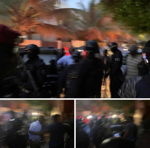 Ousmane SONKO est arrivé chez lui à la cité Keur Gorgui sous une forte escorte des éléments du GIGN