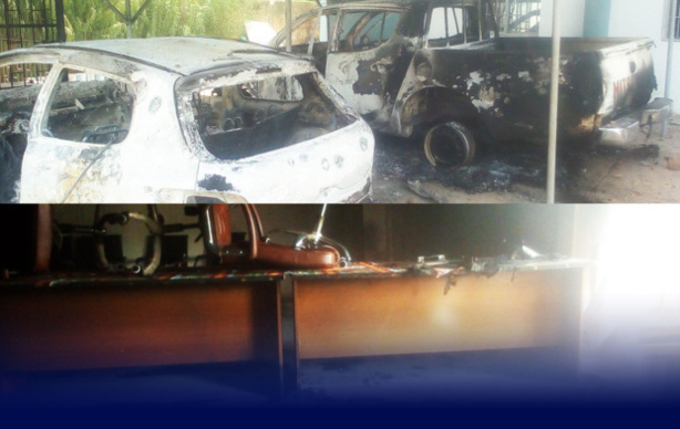 KOLDA : le Conseil départemental, le service régional des finances, le service des mines saccagés et brûlés, un bus et des véhicules... KOLDA : le Conseil départemental, le service régional des finances, le service des mines saccagés et brûlés, un bus et des véhicules...