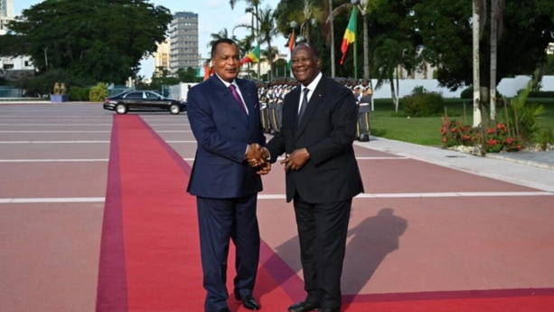 Le président congolais Denis Sassou-Nguesso en visite d'État en Côte d’Ivoire