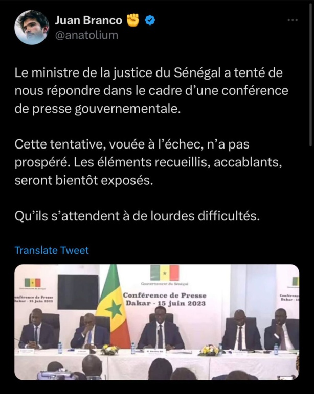 Juan Branco prévient les membres du gouvernement : "Qu’ils s’attendent à de lourdes difficultés..." Juan Branco prévient les membres du gouvernement : "Qu’ils s’attendent à de lourdes difficultés..."