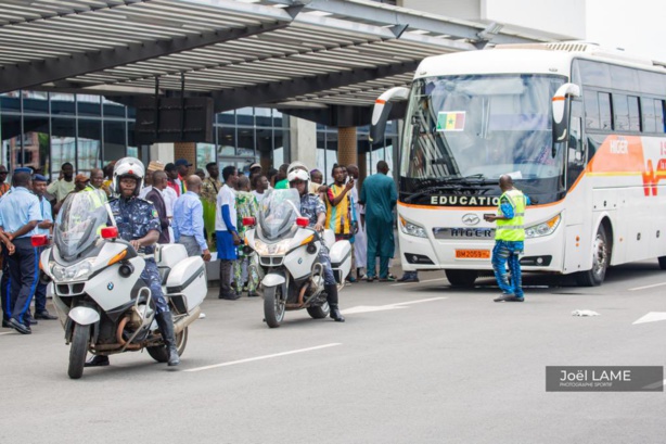 Coupe d’Afrique 2024 : Les lions du Sénégal accueillis à leur arrivée au Benin