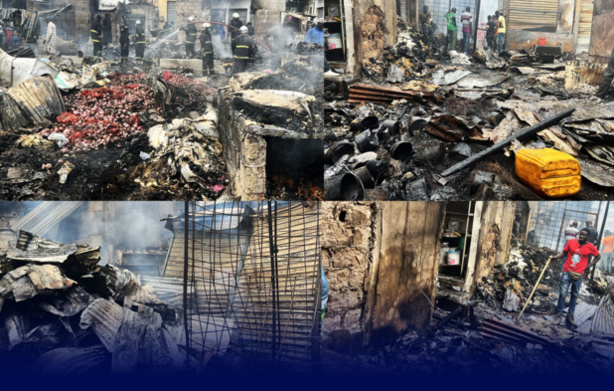 Pikine : incendie au marché Zing