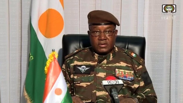 Le général Abdourahamane Tchiani, nouvel homme fort du Niger (TV nationale)