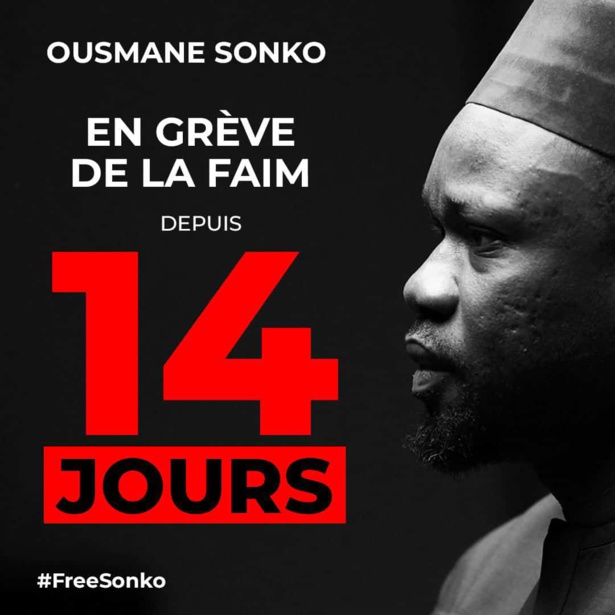 Sénégal : 14e jour de grève de la faim de Ousmane Sonko et les « prisonniers politiques »