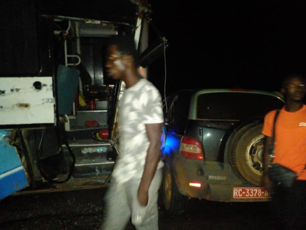 Axe Fatick-Diouroup : collision entre un 4/4 et un bus