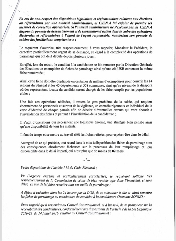 Dessaisissement de la DGE : Le collectif des avocats de Sonko a saisi la CENA Dessaisissement de la DGE : Le collectif des avocats de Sonko a saisi la CENA