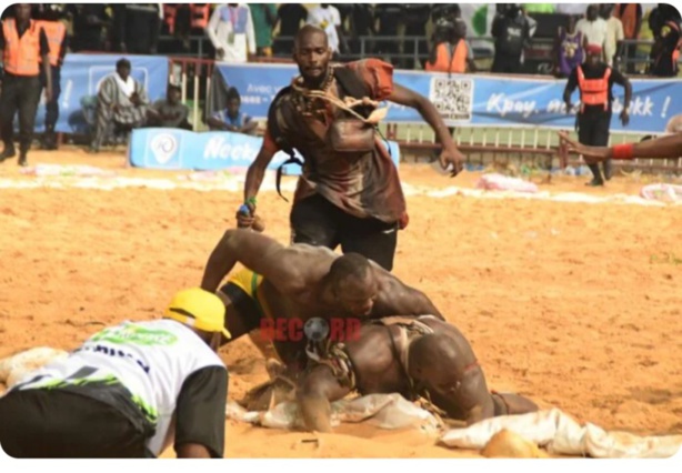 Modou Lo–Ama Baldé : l’homme qui est entré dans l’arène transporté à l’hôpital Modou Lo–Ama Baldé : l’homme qui est entré dans l’arène transporté à l’hôpital