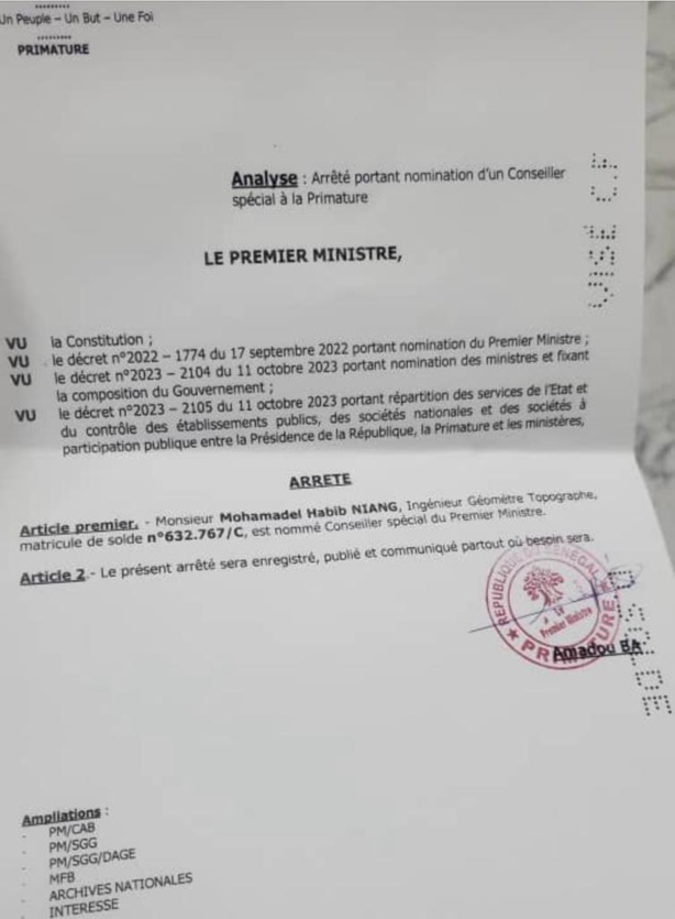 THIES : Habib Niang lâche Boun et obtient un poste à la Primature THIES : Habib Niang lâche Boun et obtient un poste à la Primature