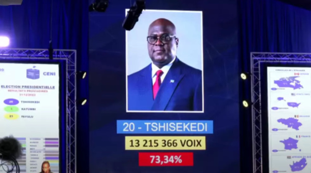 Présidentielle en RDC: Victoire de Félix Tshisekedi avec 73,34% des suffrages (résultats provisoires) Présidentielle en RDC: Victoire de Félix Tshisekedi avec 73,34% des suffrages (résultats provisoires)