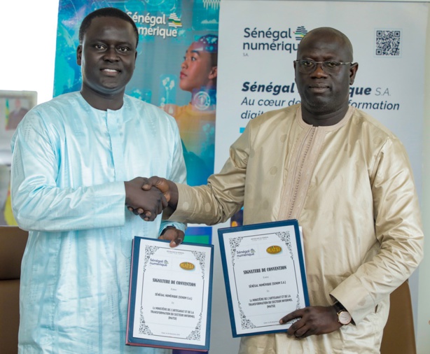 "Partenariat avec Sénégal Numérique : Vers la Digitalisation des secteurs de l'Artisanat et de l’informel "Partenariat avec Sénégal Numérique : Vers la Digitalisation des secteurs de l'Artisanat et de l’informel