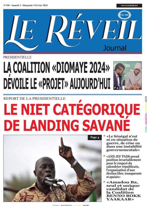 Le Réveil Quotidien du Samedi 03 février 2024