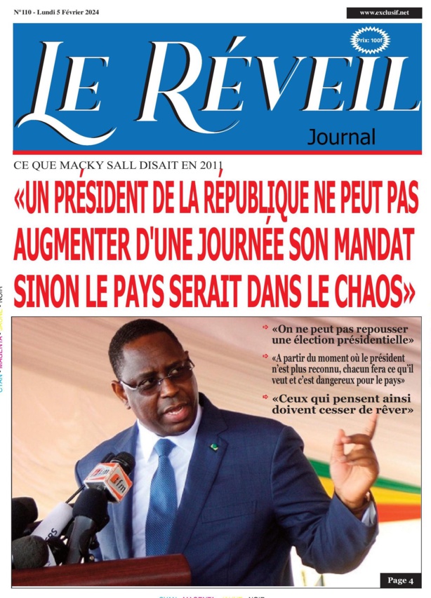 Le Réveil Quotidien du Lundi 05 février 2024 Le Réveil Quotidien du Lundi 05 février 2024