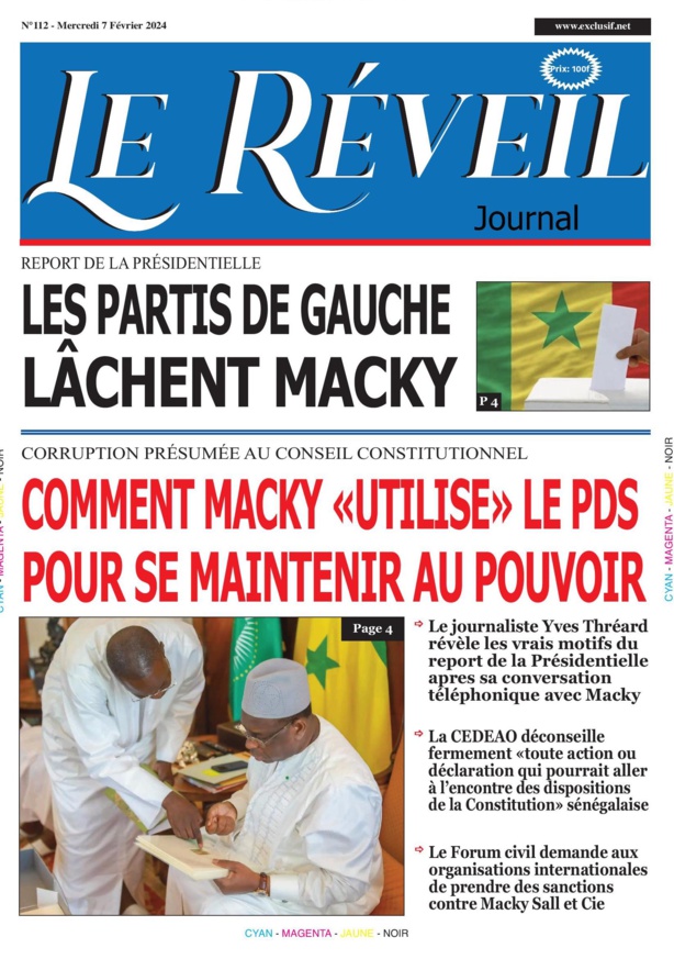 Le Réveil Quotidien du Mercredi 07 février 2024