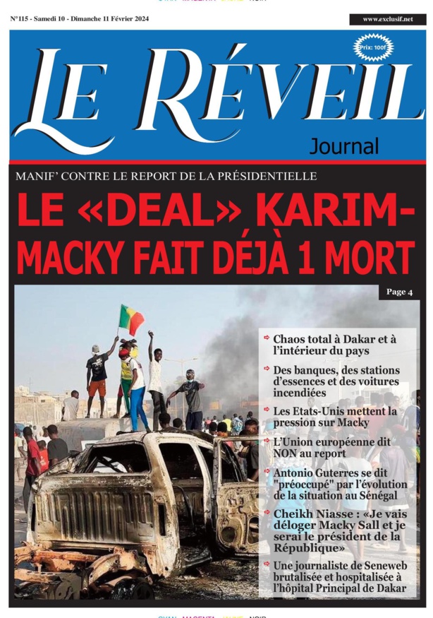 Le Réveil Quotidien du SAMEDI 10 février 2024 Le Réveil Quotidien du SAMEDI 10 février 2024