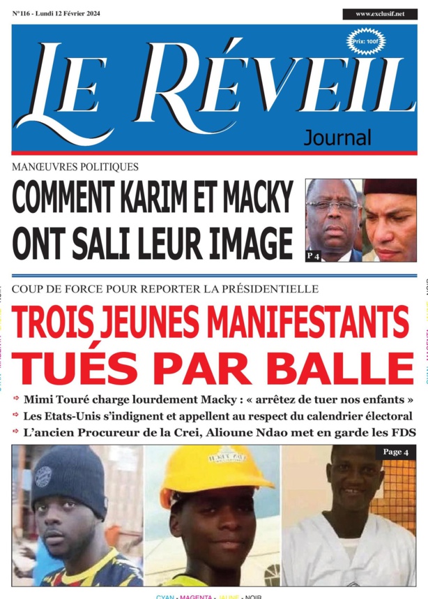 Le Réveil Quotidien du LUNDI 12 février 2024 Le Réveil Quotidien du LUNDI 12 février 2024