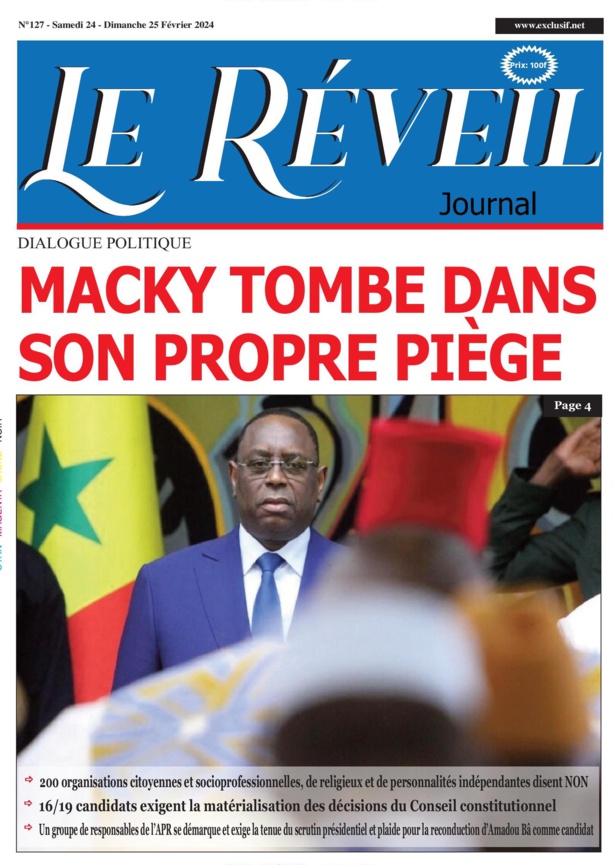 Le Réveil Quotidien du Samedi 24 février 2024 Le Réveil Quotidien du Samedi 24 février 2024