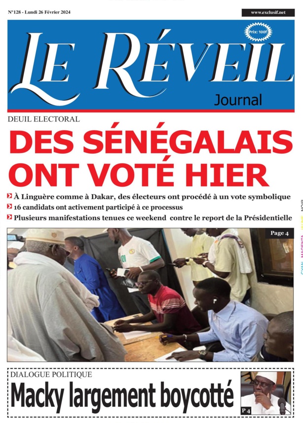 Le Réveil Quotidien du Lundi 26 février 2024 Le Réveil Quotidien du Lundi 26 février 2024