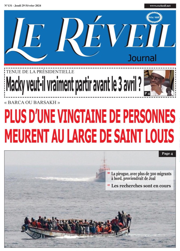 Le Réveil Quotidien du Jeudi 29 février 2024 Le Réveil Quotidien du Jeudi 29 février 2024