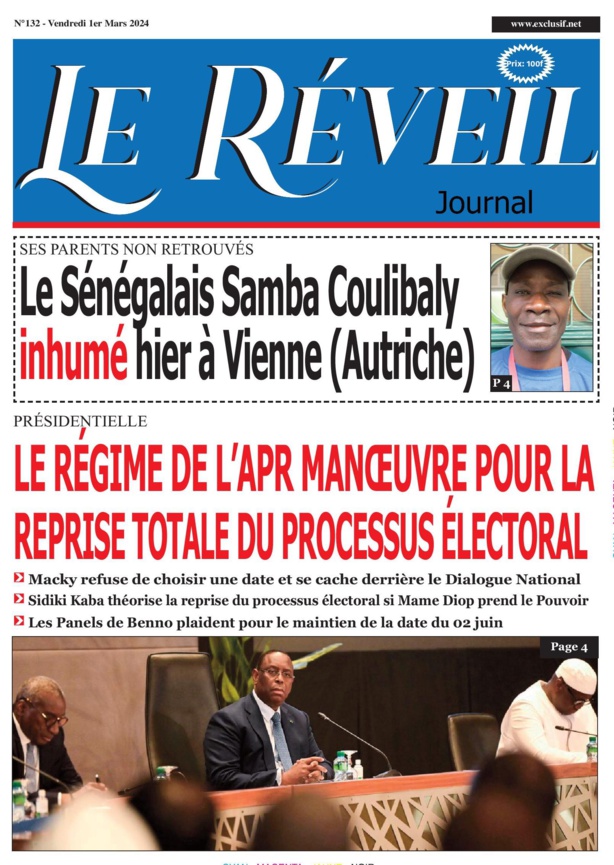Le Réveil Quotidien du Vendredi 01 mars 2024 Le Réveil Quotidien du Vendredi 01 mars 2024