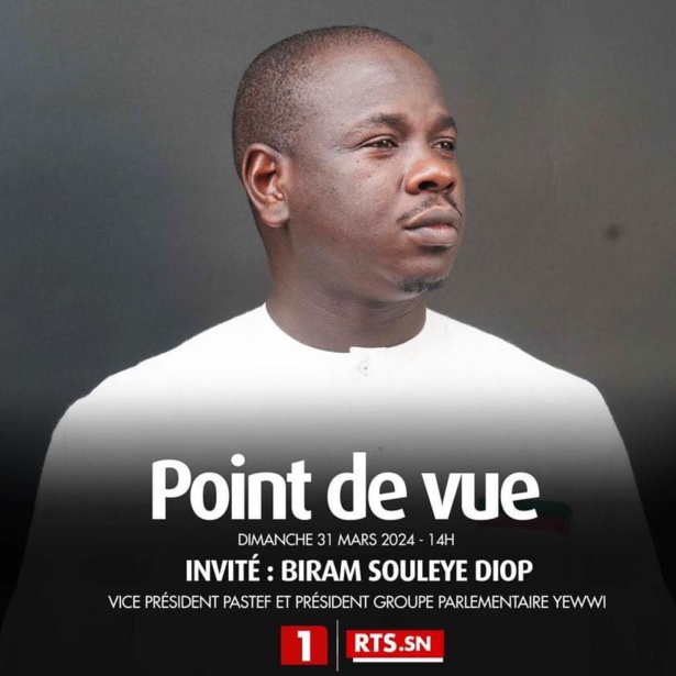RTS: Birame Souley Diop, premier responsable Pastef invité à l'émission "Point de vue"