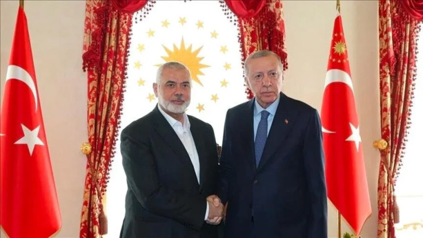 Le président Erdogan rencontre le chef du bureau politique du Hamas, Ismaïl Haniyeh Le président Erdogan rencontre le chef du bureau politique du Hamas, Ismaïl Haniyeh