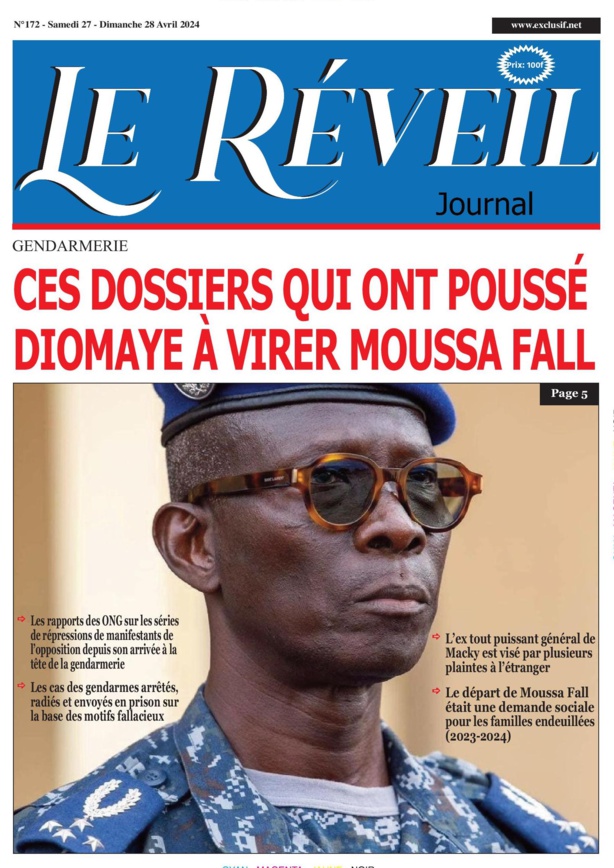 La UNE du journal le Réveil du samedi 27 avril 2024 La UNE du journal le Réveil du samedi 27 avril 2024