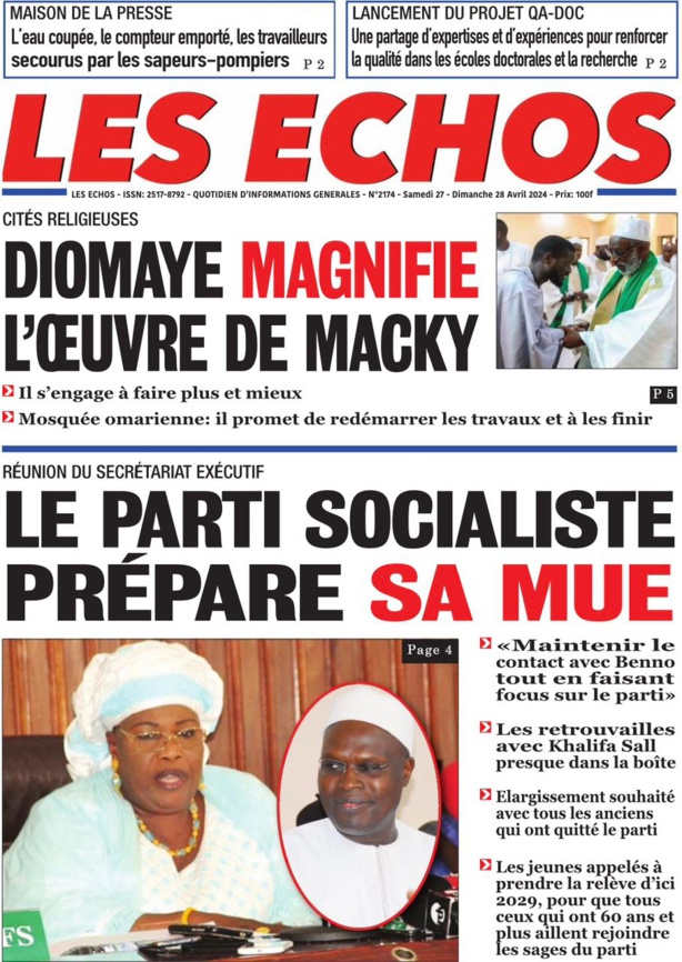 La UNE du journal le Réveil du samedi 27 avril 2024 La UNE du journal le Réveil du samedi 27 avril 2024