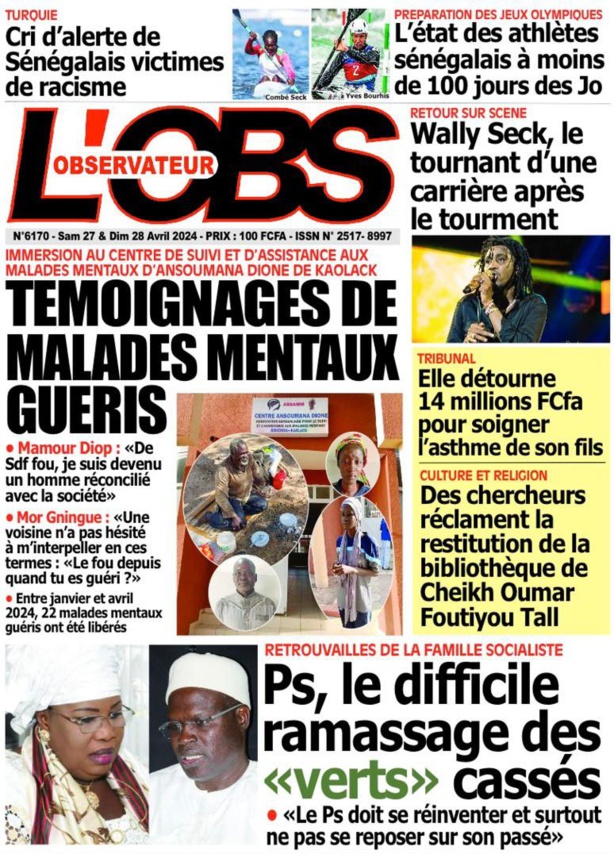 La UNE du journal le Réveil du samedi 27 avril 2024 La UNE du journal le Réveil du samedi 27 avril 2024