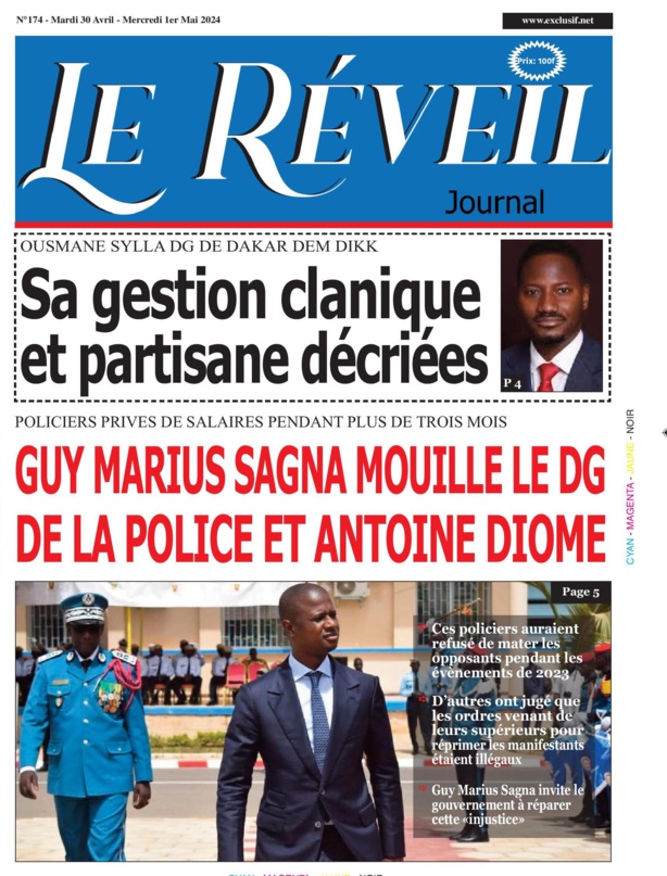 La Une du journal le réveil du Mardi 30 avril 2024 La Une du journal le réveil du Mardi 30 avril 2024