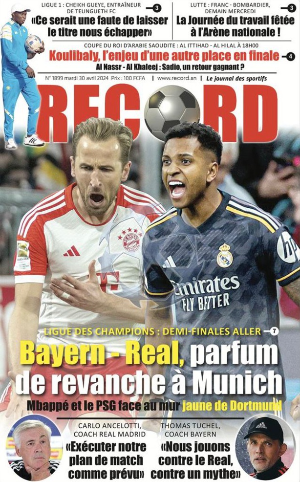 La Une du journal le réveil du Mardi 30 avril 2024 La Une du journal le réveil du Mardi 30 avril 2024