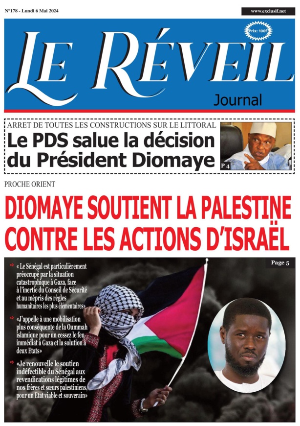 La Une du journal le réveil du Lundi 06 Mai 2024 La Une du journal le réveil du Lundi 06 Mai 2024