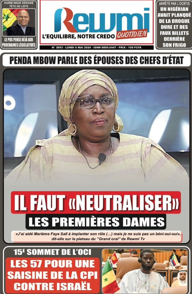 La Une du journal le réveil du Lundi 06 Mai 2024 La Une du journal le réveil du Lundi 06 Mai 2024