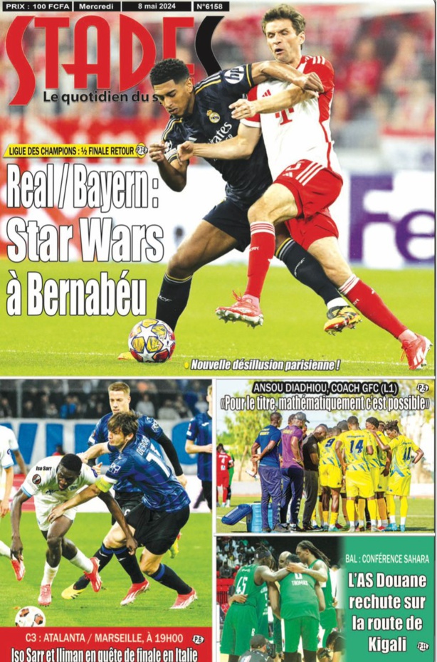 La Une du journal le réveil du Mercredi 08 Mai 2024 La Une du journal le réveil du Mercredi 08 Mai 2024