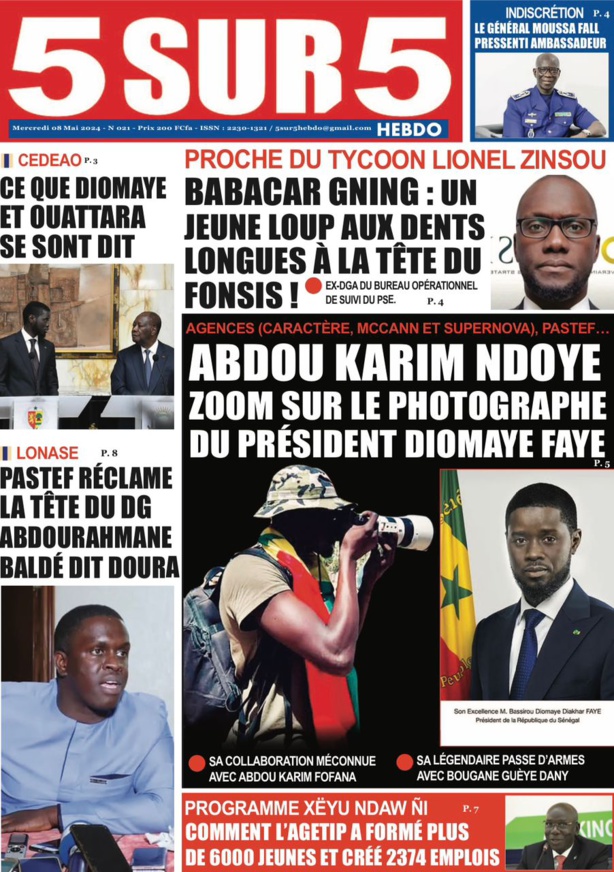 La Une du journal le réveil du Mercredi 08 Mai 2024 La Une du journal le réveil du Mercredi 08 Mai 2024