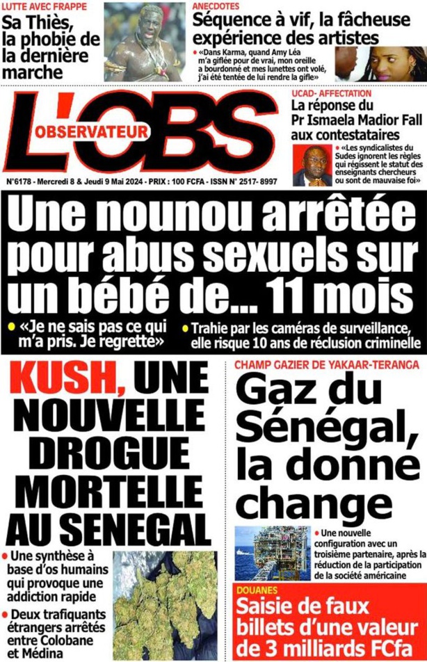 La Une du journal le réveil du Mercredi 08 Mai 2024 La Une du journal le réveil du Mercredi 08 Mai 2024