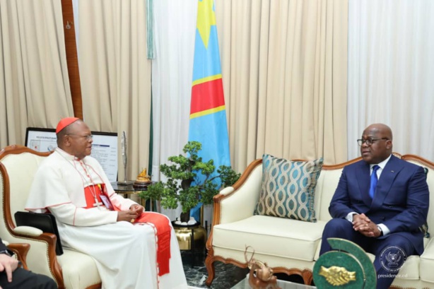 RDC : le cardinal Ambongo reçu par le président Félix Tshisekedi RDC : le cardinal Ambongo reçu par le président Félix Tshisekedi