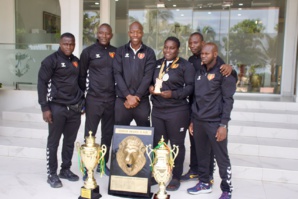 Les caporaux Georgette SAGNA et Saliou NDIAYE reçus par le CEMGA pour leur succès au championnat d'Afrique de judo Les caporaux Georgette SAGNA et Saliou NDIAYE reçus par le CEMGA pour leur succès au championnat d'Afrique de judo